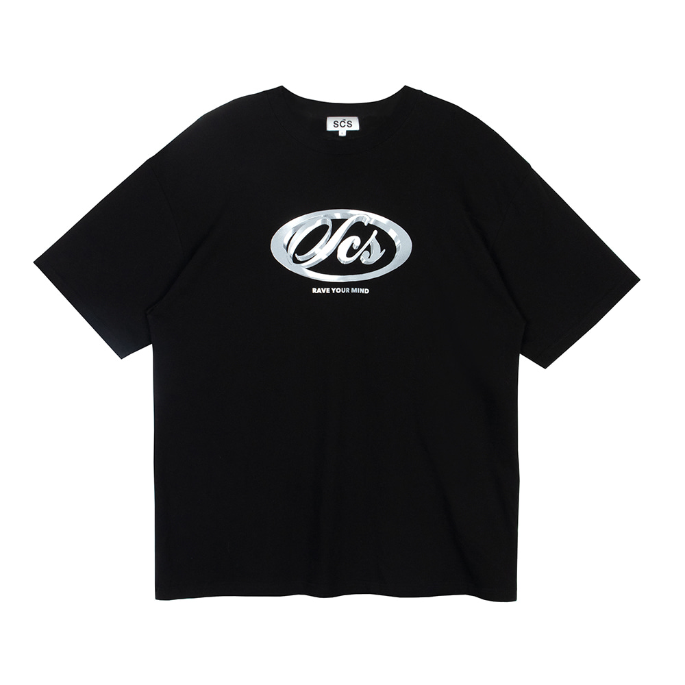 스테레오 바이널즈 - [SS20 SCS] Oval 3D Logo Tee(Black)