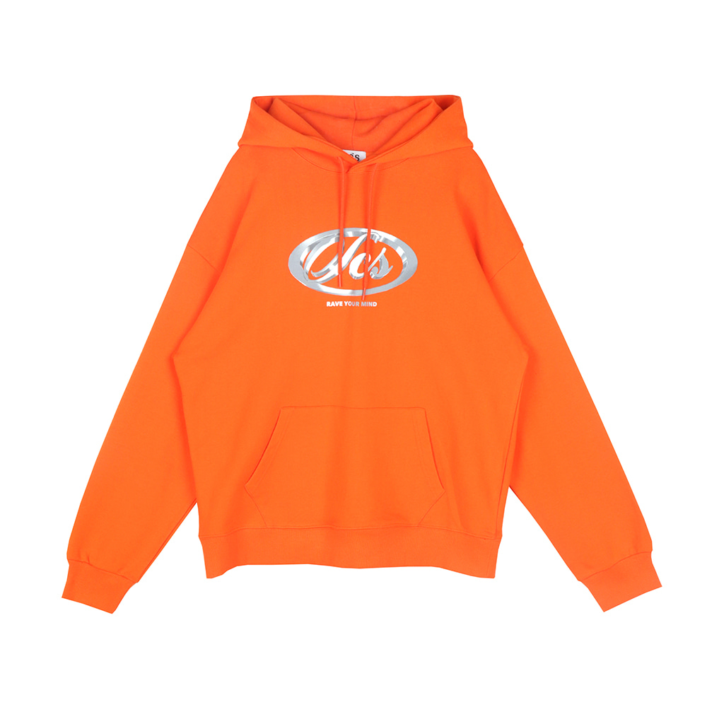 스테레오 바이널즈 - [SS20 SCS] Oval 3D Logo Hoodie(Orange)